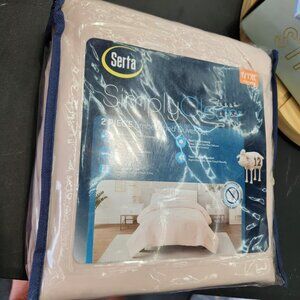 serta Twin/Twin XL 2pc Simply Clean Comforter Set Blush